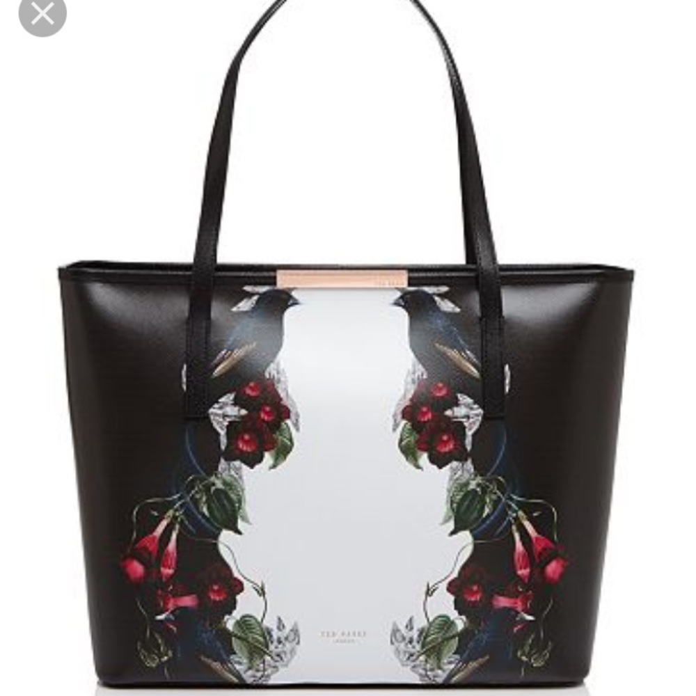 Ted baker leather tote with wristlet. Like new!